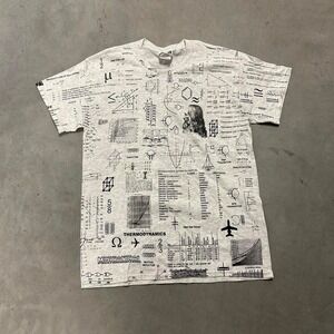 Vintage Isaac Newton Science All Over Print Shirt